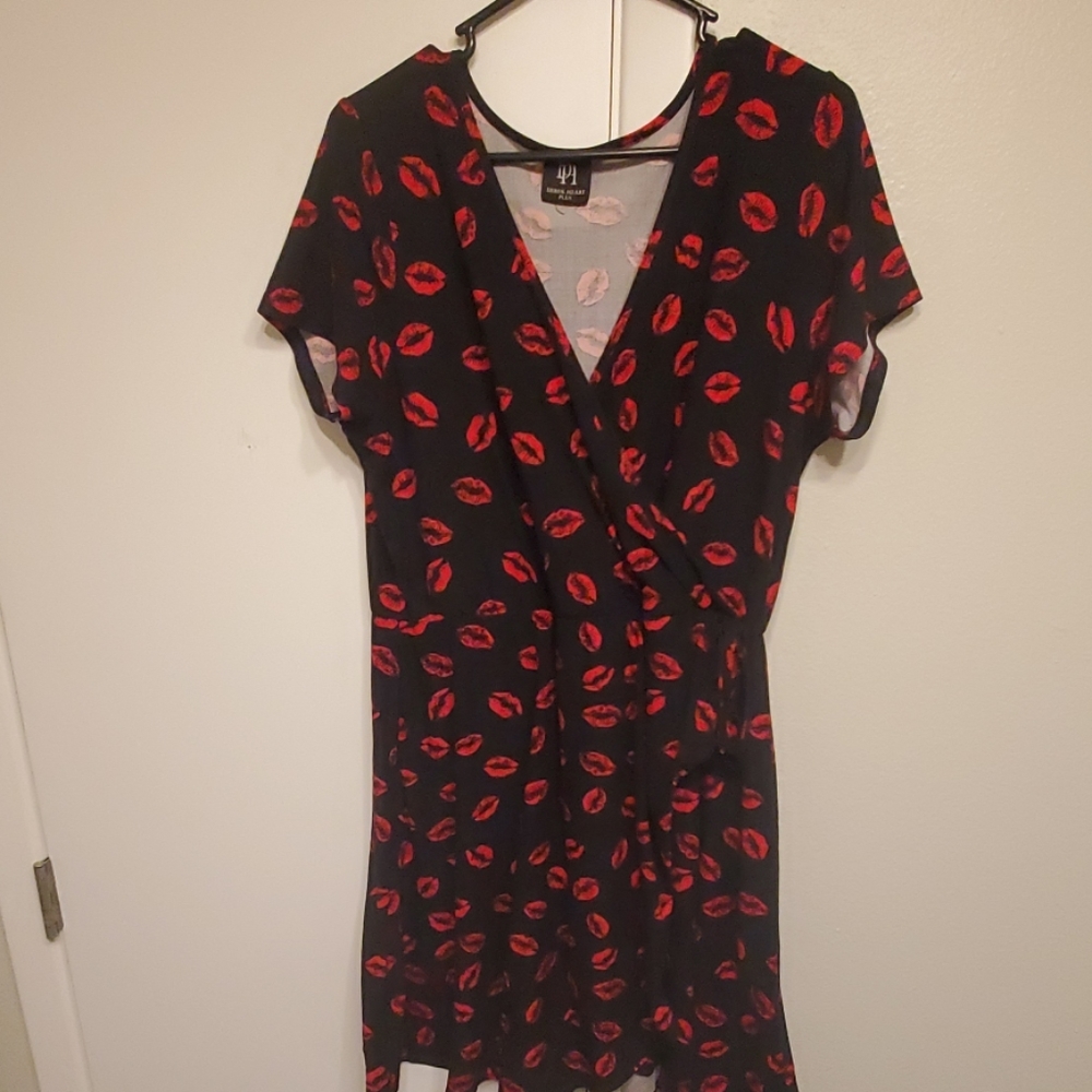 Kiss faux wrap dress